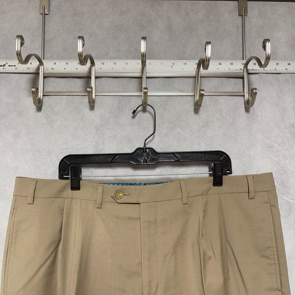 Ralph Lauren Pants Men 40x32 Beige Black Label‎ High Performance Wool Cuffs Luxe